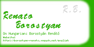 renato borostyan business card